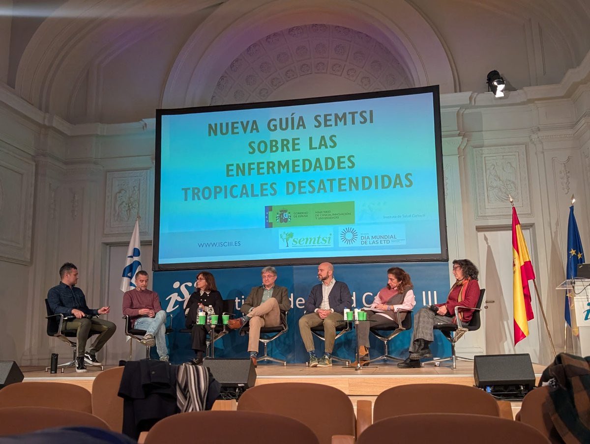Hoy hemos celebrado el Día Mundial de las ETD #WorldNTDDay en el Instituto de Salud Carlos III #ISCIII presentando la Guía SEMTSI de las ETD guiantds.semtsi.es. Hemos hablado de clínica, diagnóstico, One Health y de la necesidad de sensibilizar más sobre las ETD también aquí