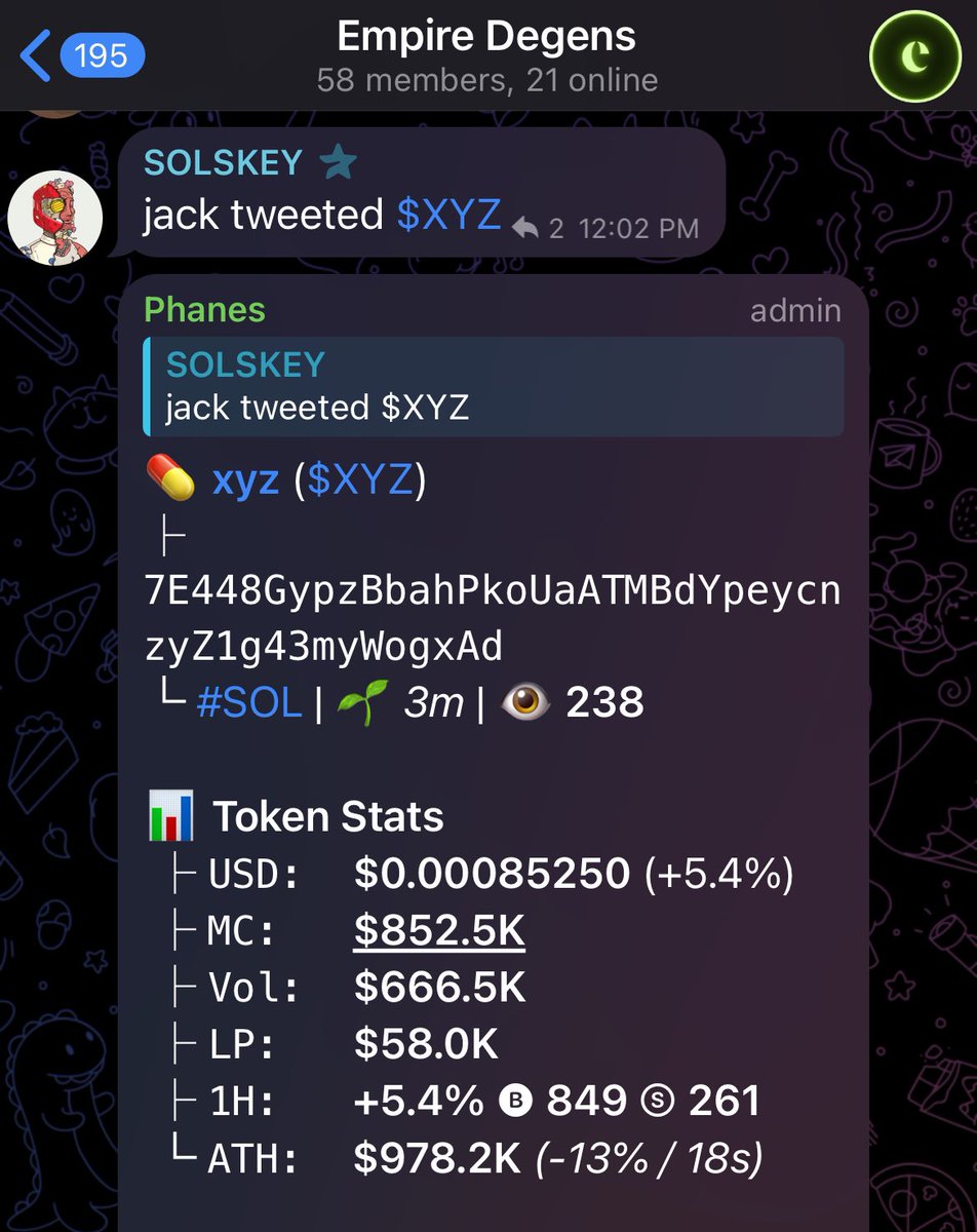 TheEmpireDAO's tweet image. $XYZ called in @TheEmpireDAO TG @ 873k [10x] 

Check out our bio to join our group 👑