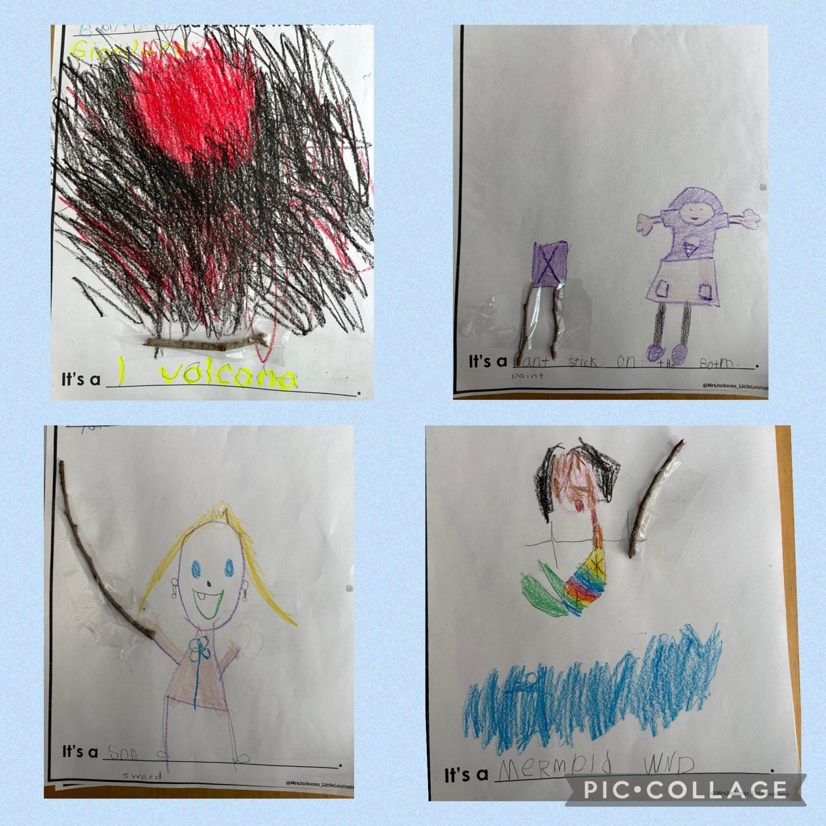 Rm102LC's tweet photo. We read the book Not a Stick and imagined all the things a stick could be. https://t.co/Zy40ZzLAE0
