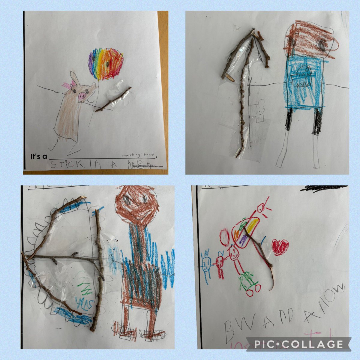 Rm102LC's tweet photo. We read the book Not a Stick and imagined all the things a stick could be. https://t.co/Zy40ZzLAE0