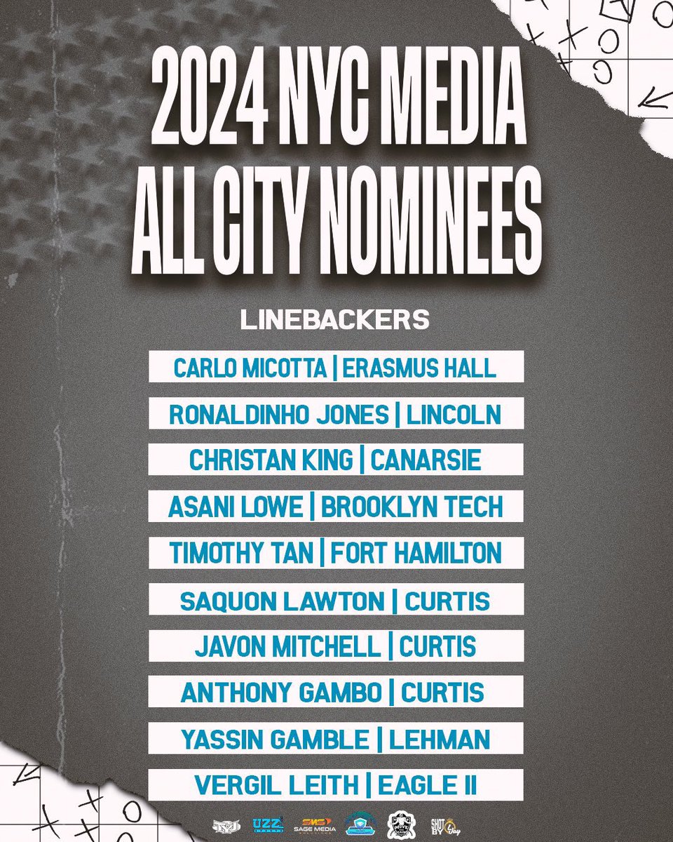 Here are your nominees for the Media All City Linebackers! Congrats to all nominees!