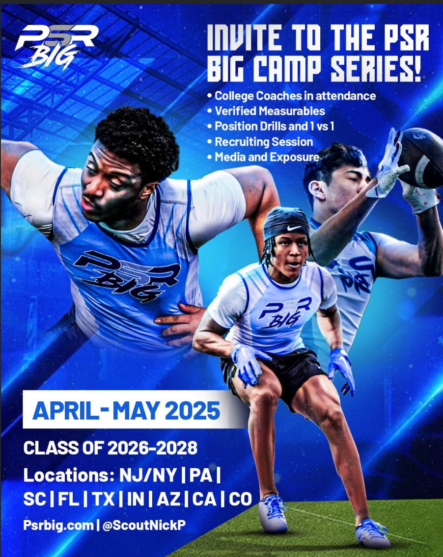 I’m blessed to be invited to the BIG PSR Camp <a href="/ScoutNickP/">Coach Nick Pennisi</a> 🫡🤝🏽