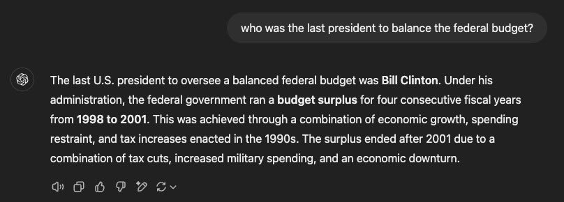 RyanShead's tweet photo. I hate to make @elonmusk look like the ignorant fu*k he is…

Who am I kidding, I love dragging this imbecile across the internet.

Bill Clinton was the last president to oversee a Balanced federal budget, and did so for four consecutive years. 

…right up until 2001, when George Bush started spending federal dollars like a degenerate gambler and giving tax breaks to you clowns.