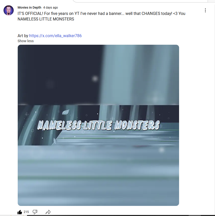 ella_walker786's tweet image. Had a chance to work on this banner for the amazing @MoviesDepth  ! It was an achievement working for this super great content maker and a humble person, tap in his YouTube and give him a subscribe, you won&apos;t regret ;)

#satisfiedclient #art #banner #gfx #artist #commission