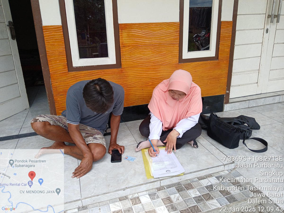 EvaRavela's tweet photo. Rabu-Kamis(22-23/01/25), Eva Ravela NS, Luhkan Kota Tasikmalaya, di Gobang &amp; Dalem Suba &amp; Jaya Mandiri, Kec. Purbaratu, Wawancara Kuisoner Asesmen untuk Program Pertumbuhan Ekonomi
#GiatLuhkanSatminkalBogor
#Aktivitas  #KtTasik #luhlapor
@bppsdm_kp  @pusluh_bppsdm
@brpbatpp_bogor https://t.co/uL4tKX0NlO