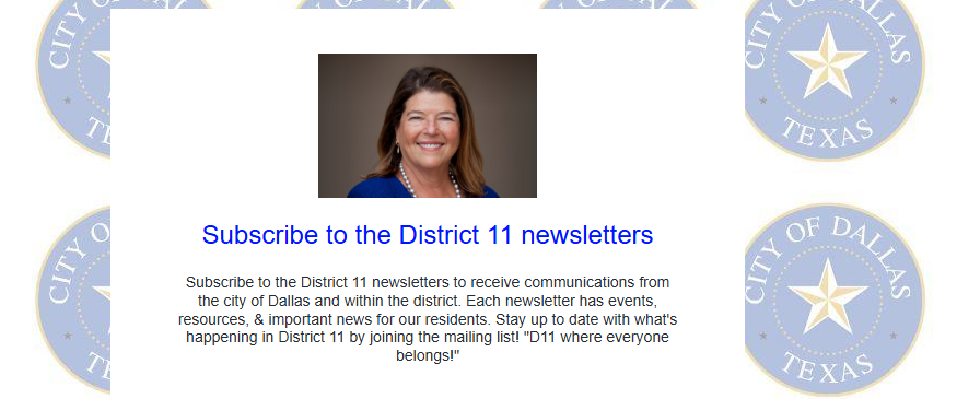 Subscribe to the District 11 newsletters!
