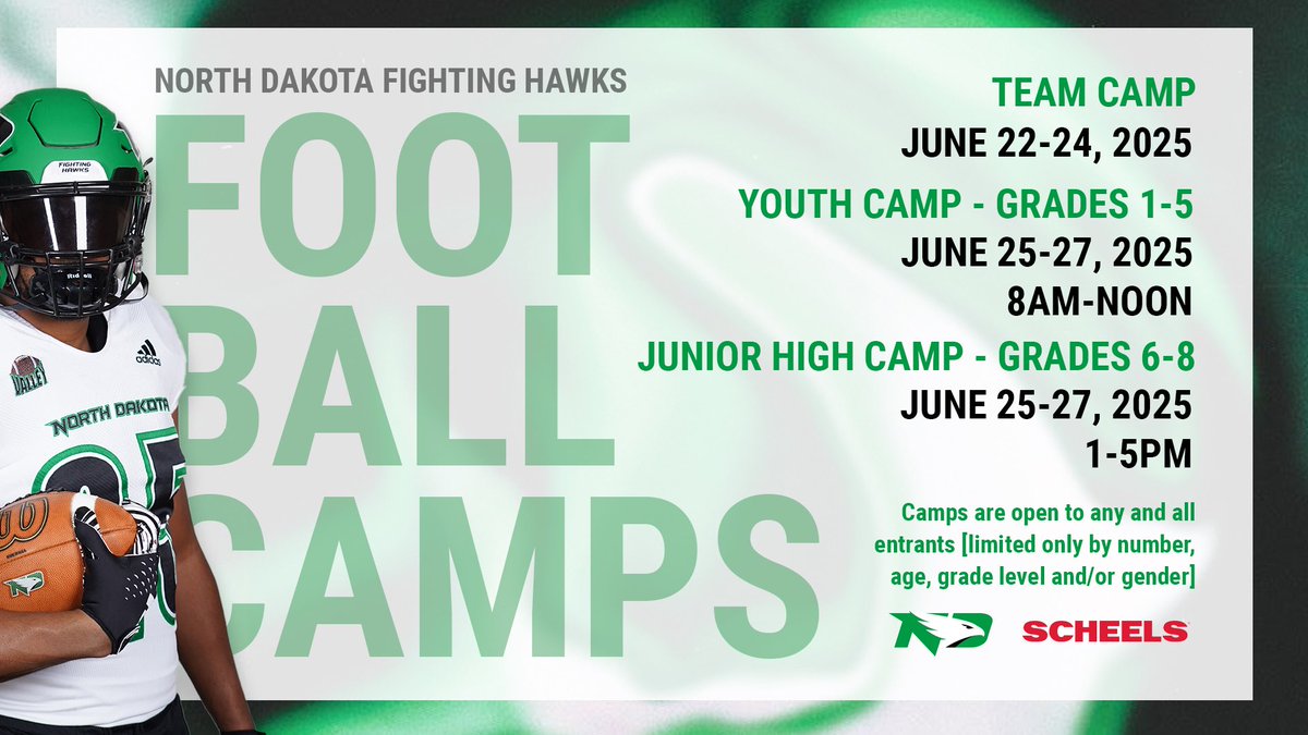 Eric Schmidt (@coach_schmidte) on Twitter photo University of North Dakota Summer Team Camp / Junior High / Youth Camp Dates #JYD’s #LGH University of North Dakota Summer Team Camp / Junior High / Youth Camp Dates #JYD’s #LGH