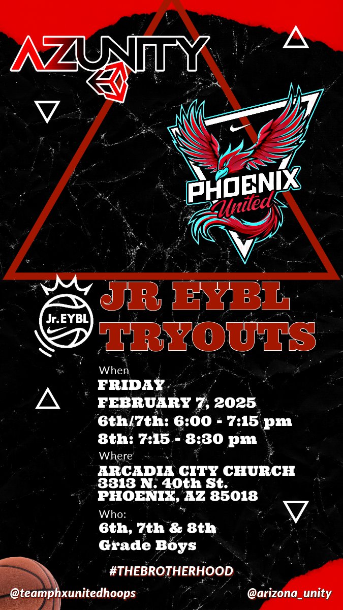 Phoenix United Basketball (@phxunitedhoops) on Twitter photo 🚨🚨NEW DATE & TIME🚨🚨
New name, same grind. Formerly known as Firestorm Nation coming to the Nike stage. Bring your game not your name. 🏀 <a href="/GreggRosenberg1/">Gregg Rosenberg</a> <a href="/PrepHoopsAZ/">Prep Hoops Arizona</a> <a href="/ArizonaPreps/">Anthony Ray</a> <a href="/GC3Hoops/">George Courtney</a> <a href="/Hoopers_On1y/">Hoopers_On1y</a> <a href="/CedricCobb_/">©ed®️i© Cobb™</a> #TheSagaContinues #TheBrotherhood #UnitedNation 🚨🚨NEW DATE & TIME🚨🚨
New name, same grind. Formerly known as Firestorm Nation coming to the Nike stage. Bring your game not your name. 🏀 <a href="/GreggRosenberg1/">Gregg Rosenberg</a> <a href="/PrepHoopsAZ/">Prep Hoops Arizona</a> <a href="/ArizonaPreps/">Anthony Ray</a> <a href="/GC3Hoops/">George Courtney</a> <a href="/Hoopers_On1y/">Hoopers_On1y</a> <a href="/CedricCobb_/">©ed®️i© Cobb™</a> #TheSagaContinues #TheBrotherhood #UnitedNation