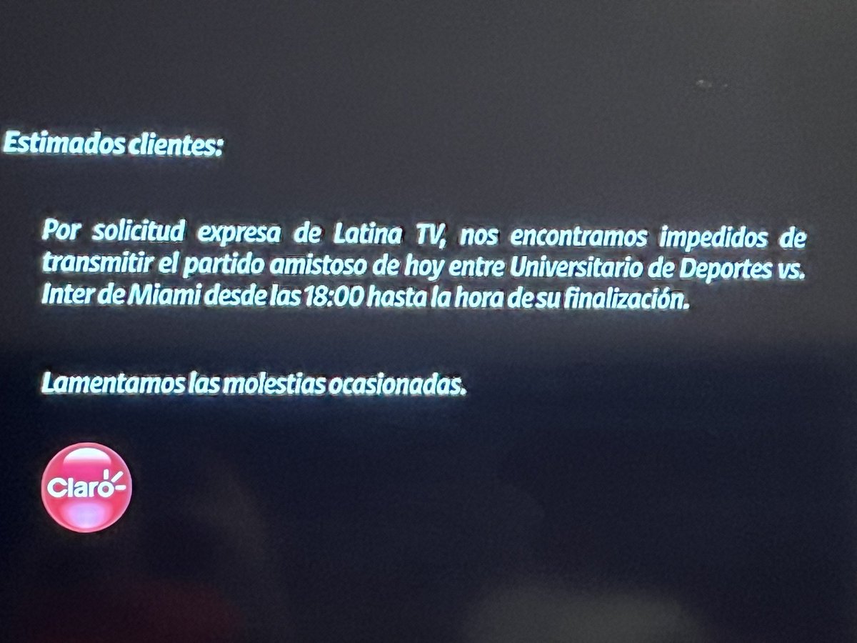 jneyrago's tweet photo. @ClaroPeru  los clientes de claro no pueden ver un canal de señal abierta. No somos importantes para claro! https://t.co/pNYPSgwtDu