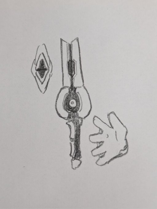 skeb漫画の武器、ルナティック・グレア
グリップを握りこむと中央の個体ガス結晶を分解し、先端から高圧ジェットを噴射して対象を溶断するぞ! 