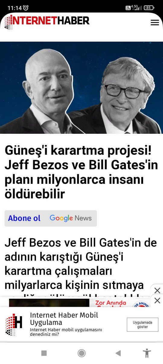 <a href="/mehemmed19/">Mehmet Aşıla</a> Bill Gates ve Jeff Bezos güneşi karatma projesi için kaç milyon dolar finanse ediyor TÜRKİYEMİZDE❓
Bill Gatesten ve Jeff Bezostan güneşi karatma projesi için kaç milyon dolar  rüşvet veriliyor❓
Soruşturma açılsın.
#chemrails
#Chemtrails