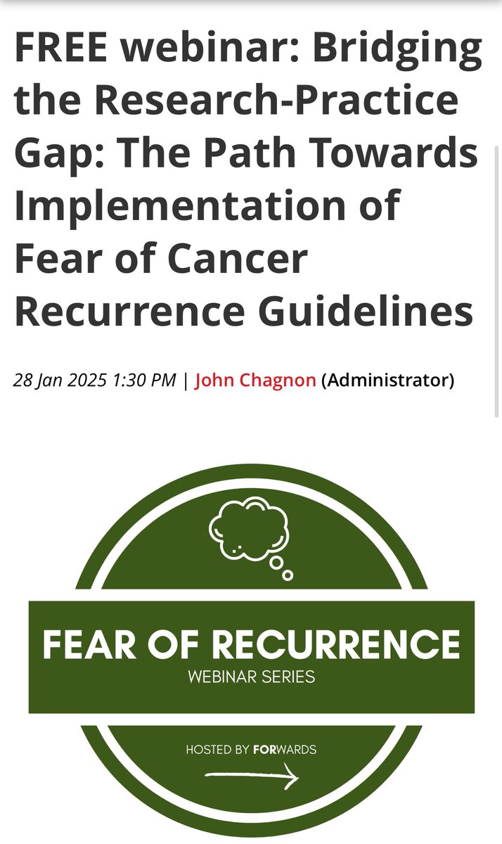 Cristiane D Bergerot (@crisbergerot) on Twitter photo Donāt miss this terrific webinar <a href="/IPOSPsychoOncol/">IPOS</a> on Fear of Cancer Recurrence (FCR) with the stellar experts <a href="/cancer_K2A/">A/Prof Ben Smith @bensmithphd.bsky.social</a> , <a href="/DanielHallPhD/">Daniel Hall, PhD</a> , and <a href="/DrSophielebel/">Dr.SophieLebel šØš¦</a> ! Insightful discussions and key takeaways guaranteed. Stay tuned! #FCR #Guidelines Donāt miss this terrific webinar <a href="/IPOSPsychoOncol/">IPOS</a> on Fear of Cancer Recurrence (FCR) with the stellar experts <a href="/cancer_K2A/">A/Prof Ben Smith @bensmithphd.bsky.social</a> , <a href="/DanielHallPhD/">Daniel Hall, PhD</a> , and <a href="/DrSophielebel/">Dr.SophieLebel šØš¦</a> ! Insightful discussions and key takeaways guaranteed. Stay tuned! #FCR #Guidelines