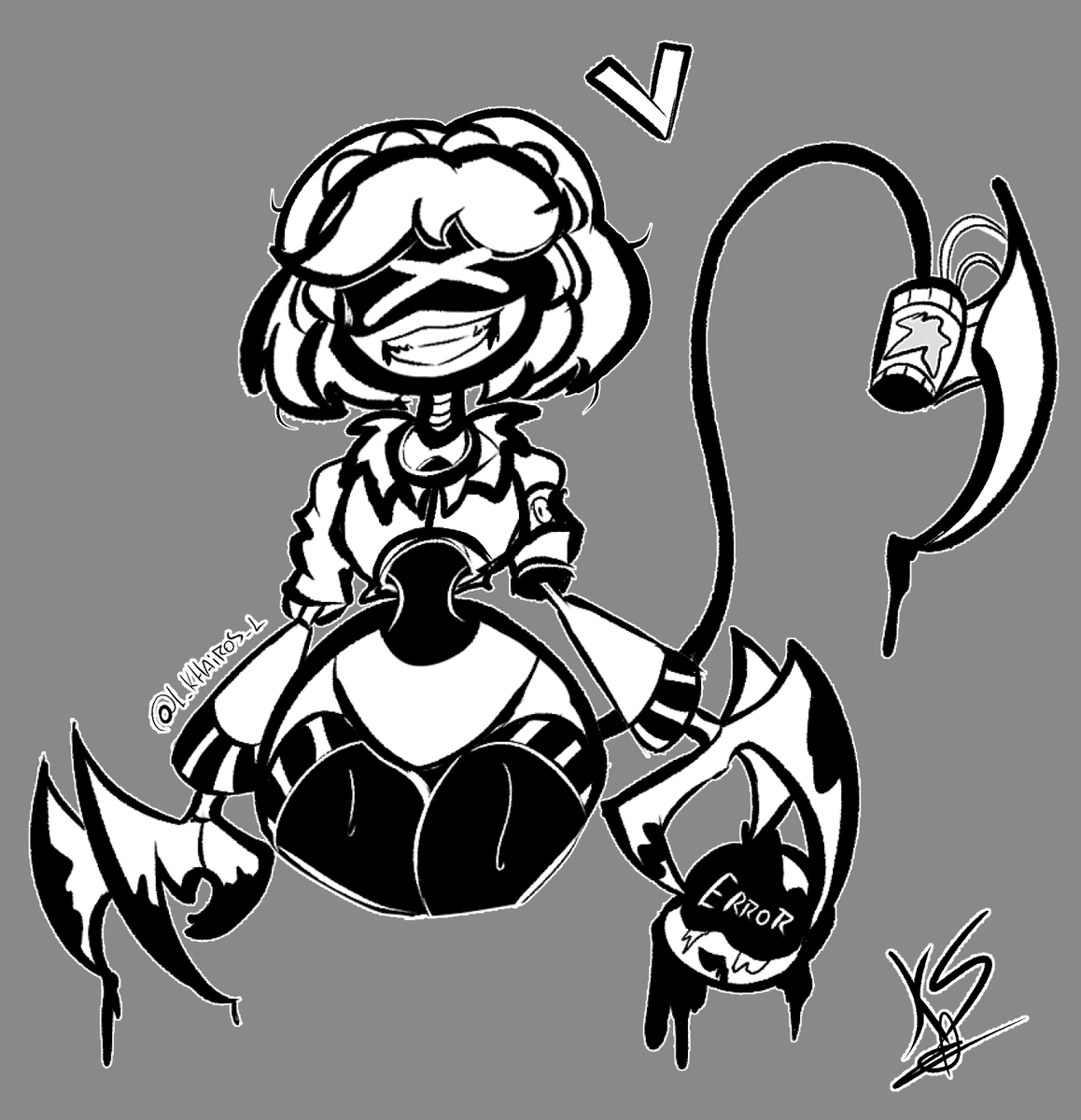 lkairosartl's tweet photo. hey again its me, kairos and i show u my sketch of v and trying to draw in other style.
#art #artist #artwork #drawing #digitalart #painting #artistsoninstagram #illustration #arte #fanart #sketch #draw #glith #glitchproductions #serialdesignationv #uzi #murderdrones #mdtwt https://t.co/MoZAlC8o65