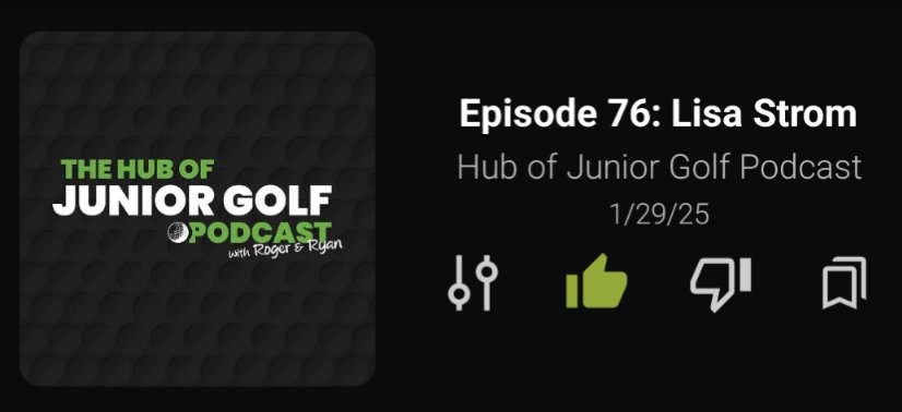 Now is as good of time as any to jump into listening to the <a href="/JuniorGolfHub/">Junior Golf Hub</a> podcast

👂⬇️ Great episode with <a href="/lisastromgolf/">Lisa Strom</a>
