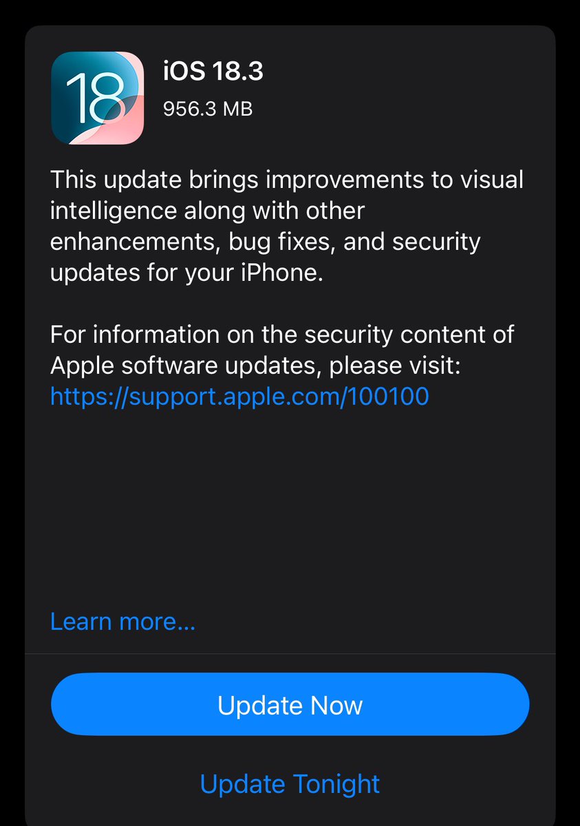 DellVader's tweet image. iOS 18.3 ตัวเต็มมาละ เพิ่มความสามารถ AI กับฟีเจอร์ใหม่ อัปแปป #iOS183