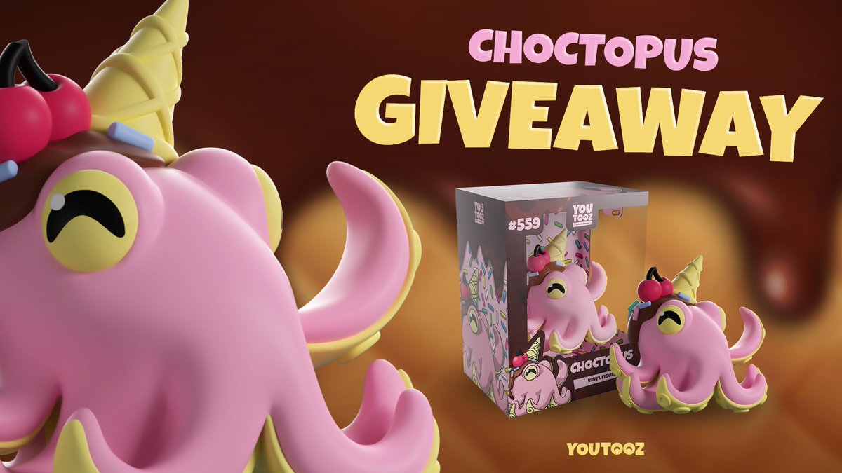 ChoctopusYT's tweet image. So I annoyed @youtooz until they let me give away some free figures to celebrate the launch of mine! 🐙

To enter, RETWEET + LIKE THIS and I'll select 3 winners on drop day February 1st.