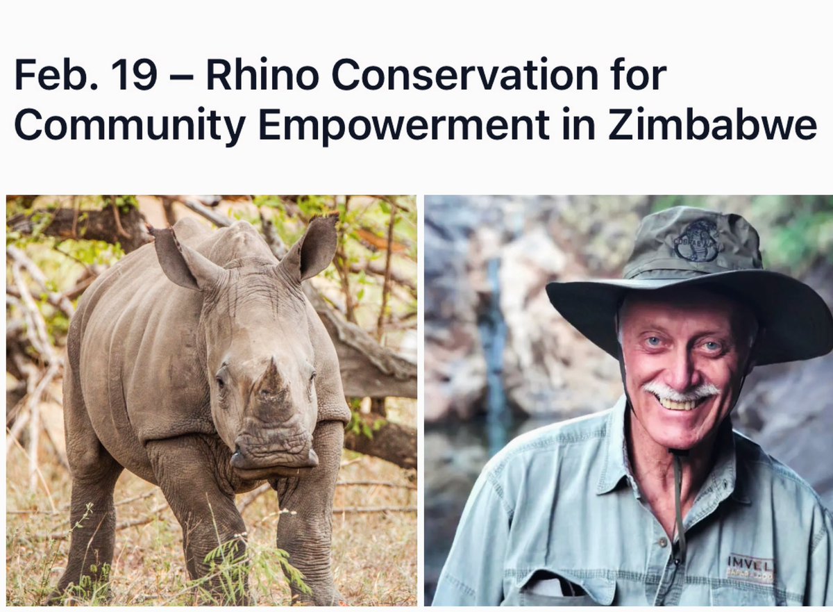 Hi everyone, 

Please join the Fort Collins Global Village Museum of Arts and Cultures for a presentation on  “Rhino Conservation for Community Empowerment in Zimbabwe”  by Mark Butcher, Managing Director of Imvelo Safari Lodges in Zimbabwe on Wednesday February 19, 6-8pm.