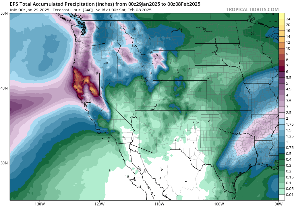 Weather_West's tweet image. A shift back toward much wetter conditions in NorCal now appears likely by this weekend, with a pretty strong warm/wet #AtmosphericRiver potentially bringing heavy rain somewhere between SF Bay Area and Oregon border (likely heaviest northern/central Sierra). #CAwx #CAwater