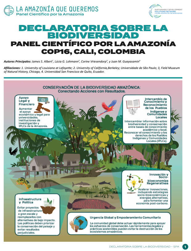 Declaratoria sobre la biodiversidad
COP16
laamazoniaquequeremos.org/wp-content/upl…