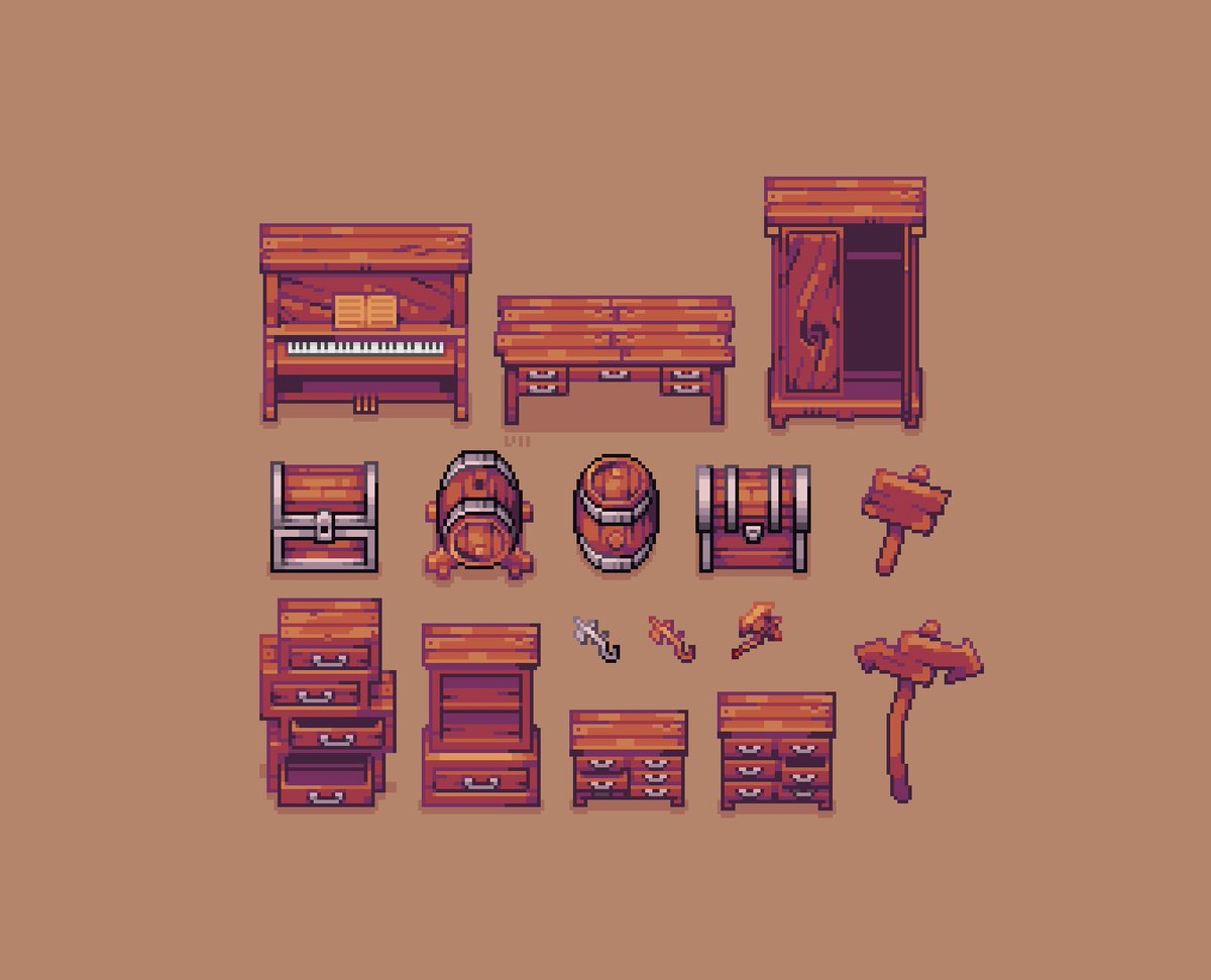 ventiquePxl's tweet image. Some furnitures i drew a while ago! which do you like most?