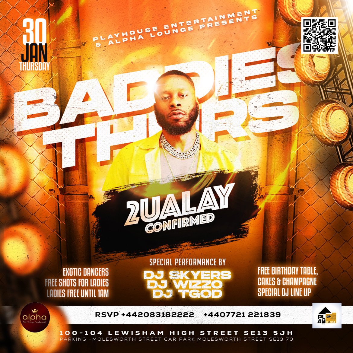 2ualay's tweet photo. https://t.co/TfWTprvLhm

Get ur tickets for tomorrow £8 b4 12mid 😎 #soldout 🍾🎤🔥 https://t.co/d7vNeLcnx5