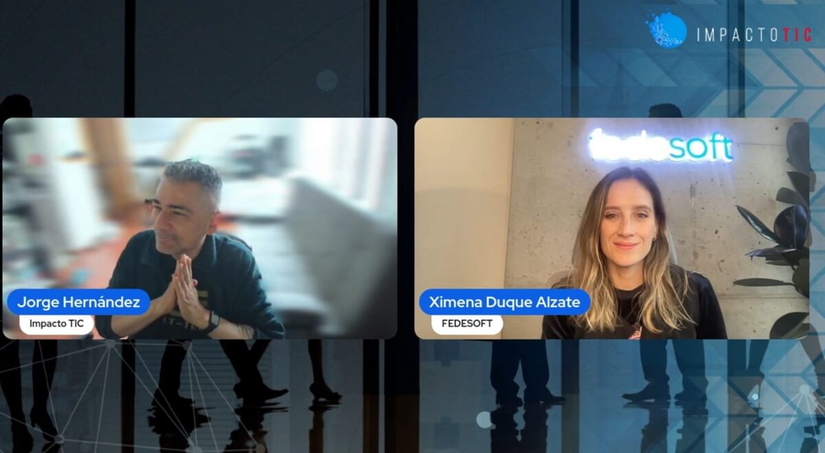 ImpactoTIC's tweet photo. 🌎💻 ¿Sabías que Estados Unidos es clave para la industria de software en Colombia?
No te pierdas esta entrevista exclusiva con Ximena Duque, presidenta de Fedesoft.
Haz clic aquí: https://t.co/j6KPuD0hYC
#Tecnología #SoftwareColombiano #IndustriaTI #Innovación #Fedesoft @FedesoftCol