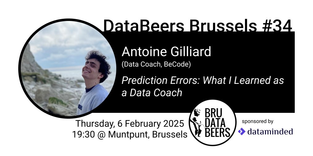 DataBeers Brussels (@databeersbru) on Twitter photo 👨🏫 Our 2nd #databeers #brussels speaker, Antoine Gilliard, will share his experience as a <a href="/BecodeOrg/">BeCode.org</a> #datacoach with his talk on prediction errors.
🎟️We've still got some tickets, don't miss out ➡️ eventbrite.com/e/databeers-br… 👨🏫 Our 2nd #databeers #brussels speaker, Antoine Gilliard, will share his experience as a <a href="/BecodeOrg/">BeCode.org</a> #datacoach with his talk on prediction errors.
🎟️We've still got some tickets, don't miss out ➡️ eventbrite.com/e/databeers-br…