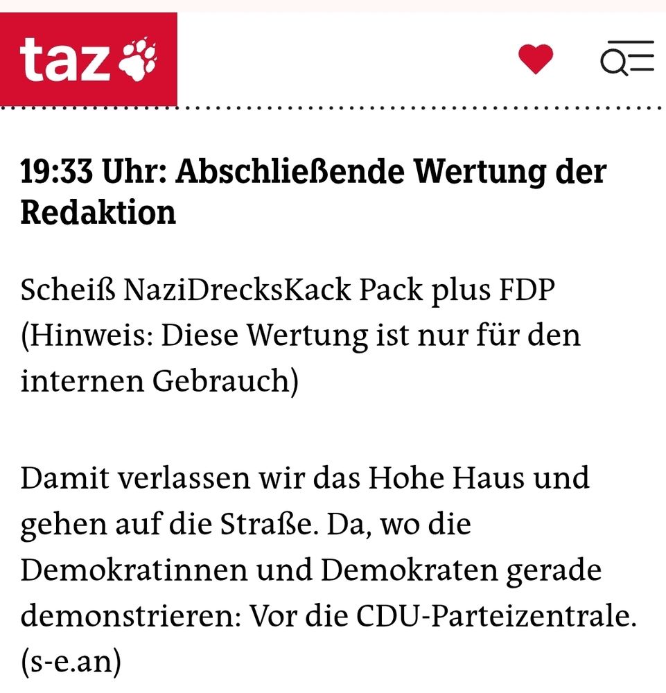 #taz♥️Ihr  seid  die  Besten!  ✊