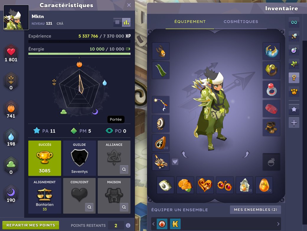 QuentinGYT33's tweet photo. Nouveau bug sur @DOFUSfr en combat comme hors combat j’ai 0 po 🥸 https://t.co/aTLAPigQRP