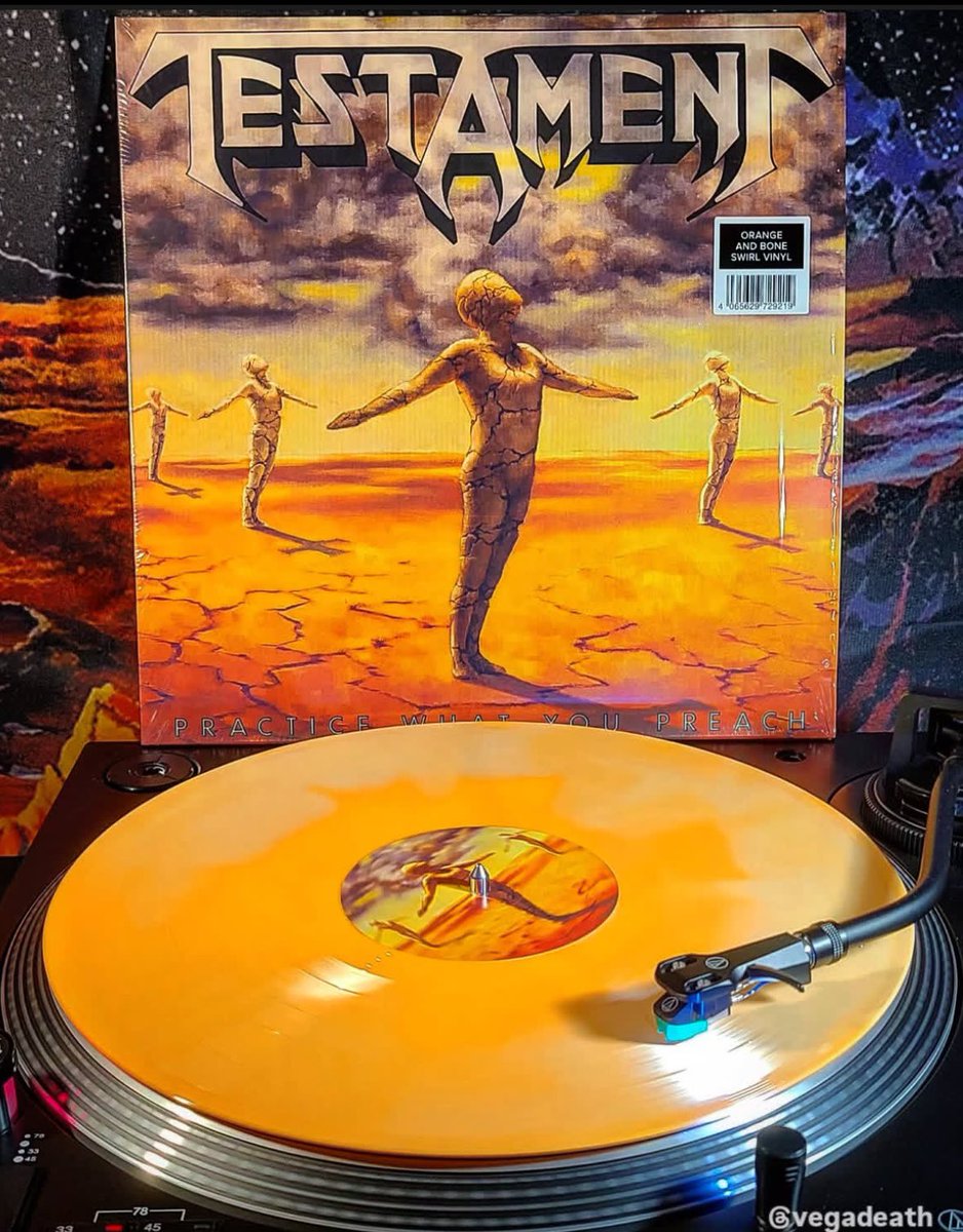 testament's tweet image. Looks like PRACTICE WHAT YOU PREACH reissues are starting to arrive! 

Tag us in your vinyl set up photos so we can share 🎶 @nuclearblast 

Thanks for the 📸 vegadeath