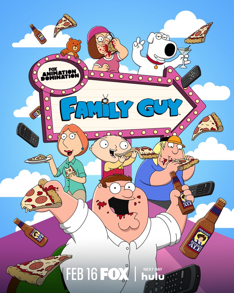 FamilyGuyonFOX's tweet photo. season 23 is almost here! 🍻

watch an all-new #familyguy sunday, february 16 on #FOX, and next day on @hulu. https://t.co/xfRyYn4Xqa