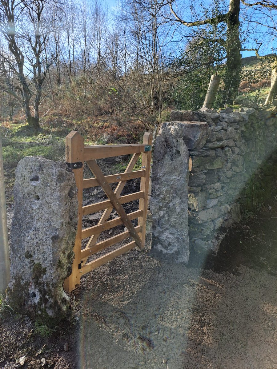 Little access improvement job for our Ranger team today, replacing a stone stile with a wicket gate on reclaimed traditional stone stoops, kindly provided by the landowner. <a href="/lakedistrictnpa/">Lake District</a>