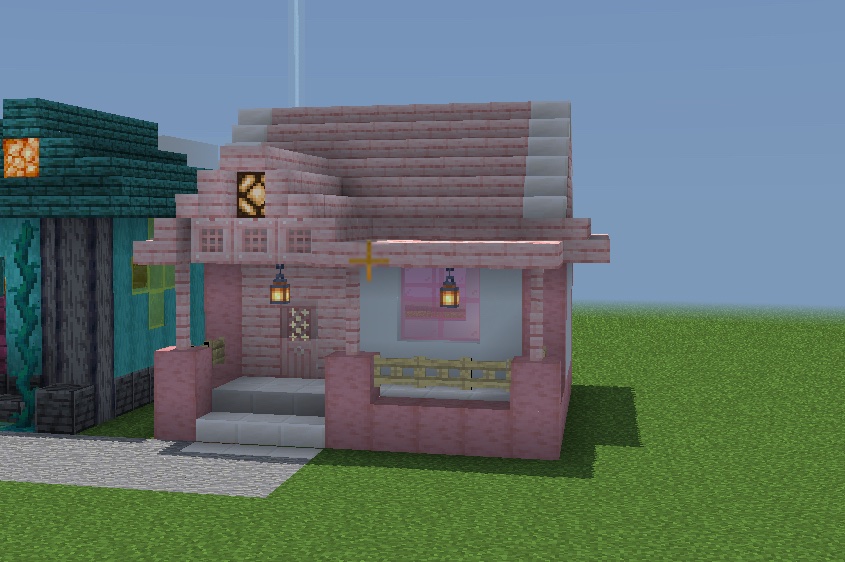 桜系の素材を使ったピンク色の家
#マイクラ建築
#マイクラ 
#Minecraft