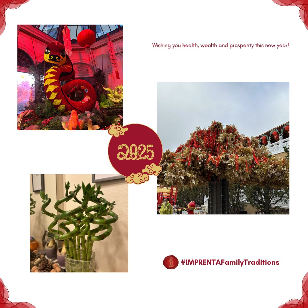 Today, we're highlighting another one of our #IMPRENTAFamily traditions. Director Ruth Ren’s family celebrates Lunar New Year with fortune trees and dragon bamboo for luck and prosperity. 🎋🌱 

How do you celebrate? 🧧 

#LunarNewYear #YearOfTheSnake #IMPRENTAFamilyTraditions