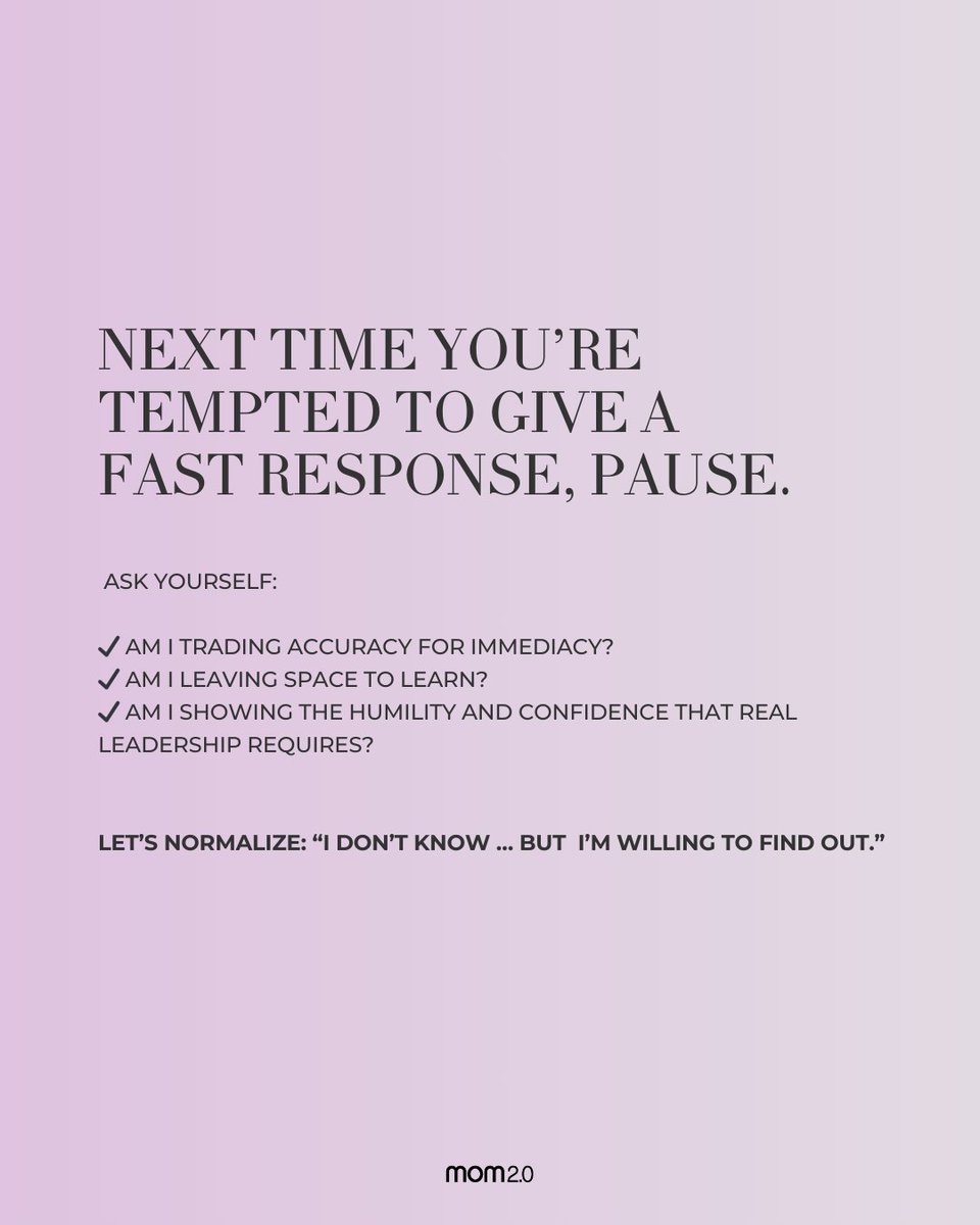 Here’s the truth: you don’t have to have all the answers. But we’ve been taught that quick, confident answers = competence and leadership. But is this obsession with always knowing actually serving you? ⁠#Leadership #GrowthMindset #IDontKnow #PersonalGrowth #EmbraceTheUnknown