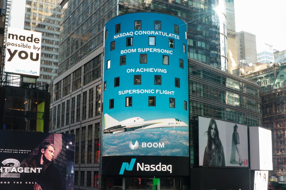 Awesome to see <a href="/boomsupersonic/"></a> on the <a href="/Nasdaq/">Nasdaq</a> Tower this morning!