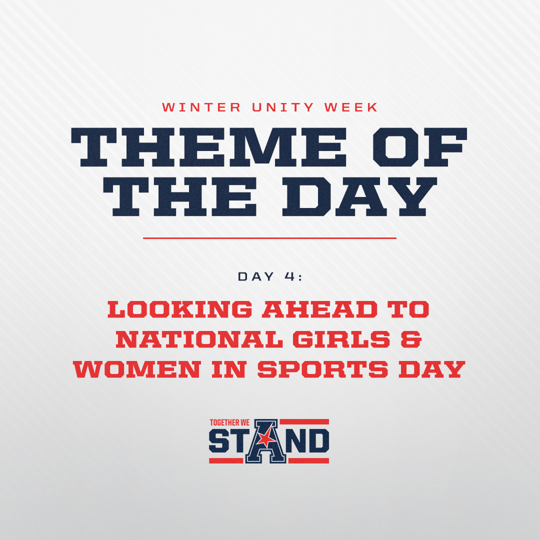 American_SAAC's tweet image. With National Girls and Women in Sports Day coming up next week, we want to look ahead and have you shoutout impactful women that have had a great effect on your athletic departments!🗣️⬇️

#AmericanWay x #AmericanUnityWeek