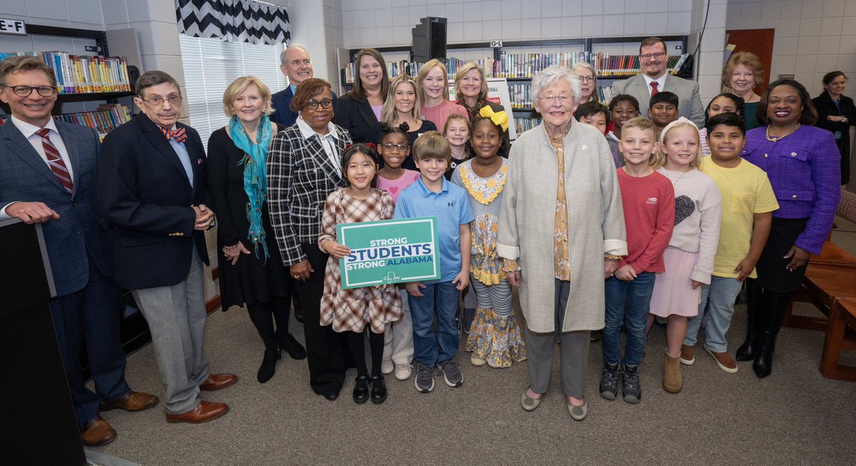 egmackey's tweet photo. What an amazing morning!  The investments in education are truly making an impact in our schools.  @GovernorKayIvey, State Board Members, and I were at Daniel Pratt Elementary School to announce Alabama’s historic gains on the NAEP, the nations report card.  Since 2019, Alabama’s https://t.co/TFIG4XahVy