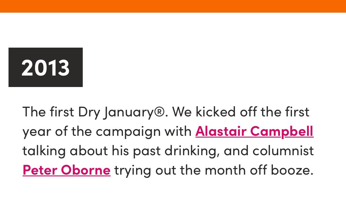Just learned that the Dry January campaign was started by Alastair Campbell and Peter Oborne.

I’ve proudly never participated.