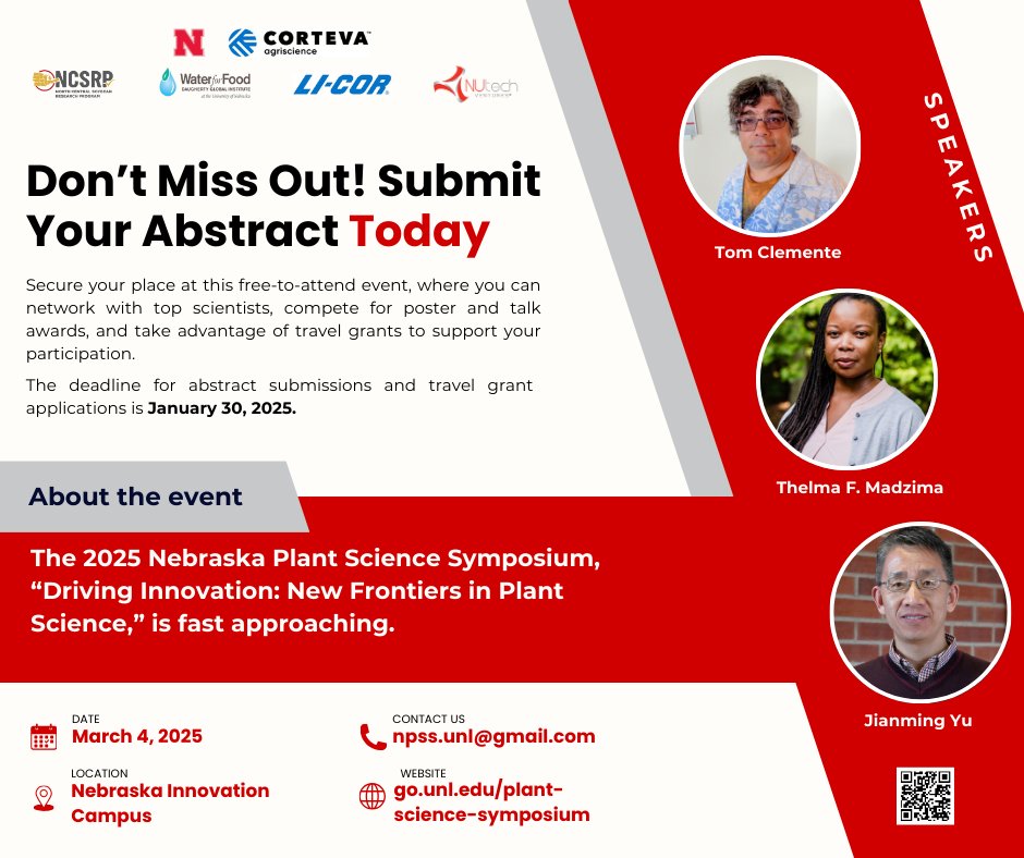 Deadline to submit abstracts/apply for travel grants is TOMORROW! 
agronomy.unl.edu/academic-progr…