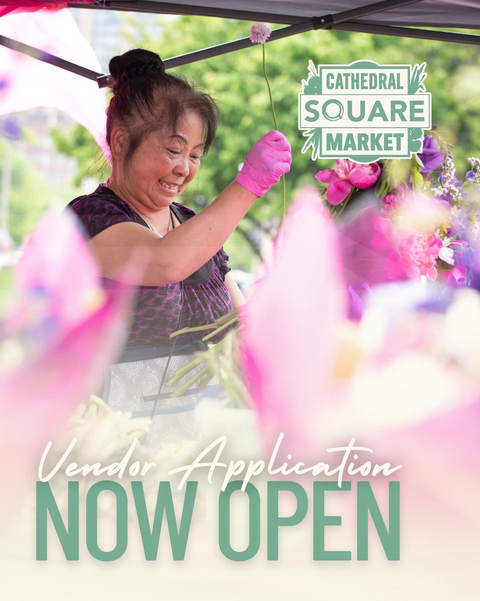 Calling all local farmers, artisans, and food vendors!✨ Apply now to participate in Cathedral Square Market, Milwaukee’s premier downtown market!

Apply today! ⬇️
forms.gle/KGN2ecZYGeZLLL…

#MKEDowntown #ShopLocal #EastTownMKE #MKEEvents #FarmersMarket #VendorOpportunity