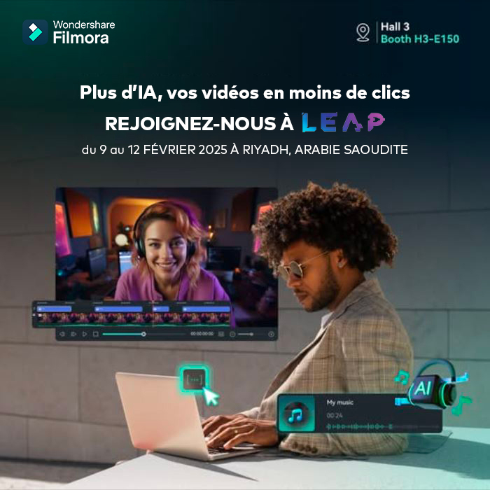 Filmora se rend au Sommet Tech LEAP à Riyad, en Arabie saoudite ! 🎉 Rejoignez-nous du 9 au 12 Février pour découvrir les dernières innovations de pointe de l’intelligence artificielle.
.
.
.
#Filmora14 #AIinFilmora #LEAPTechSummit #MadeWithFilmora #Riyadh2025