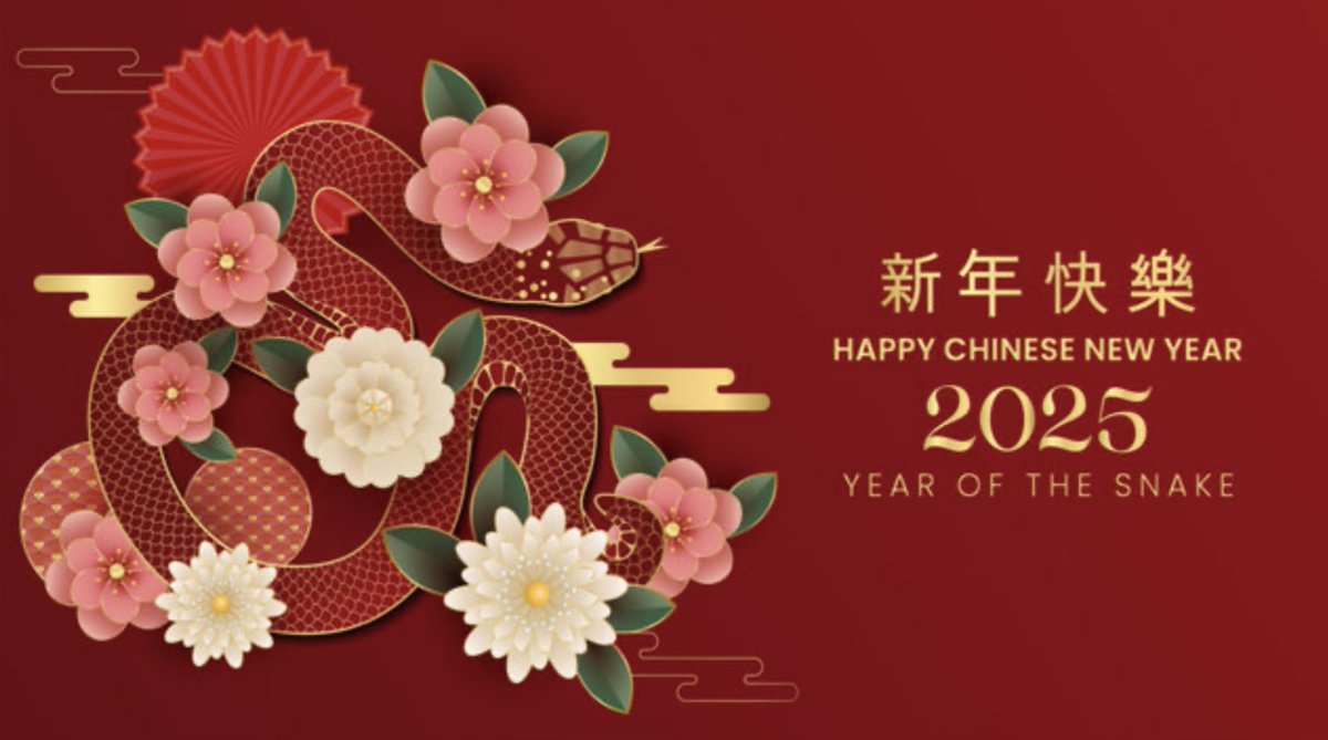 Wishing all my wonderful Chinese students a very happy new year, and prosperity for the year of the snake 🐍🌷