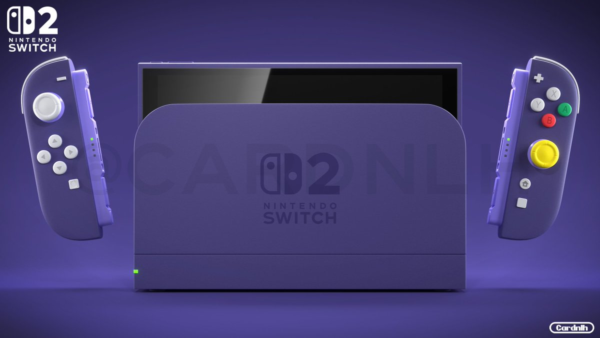 CardnlH's tweet photo. Nintendo Switch 2 Concept - Gamecube Special Edition #NintendoSwitch2 https://t.co/vZGoYLpgXm