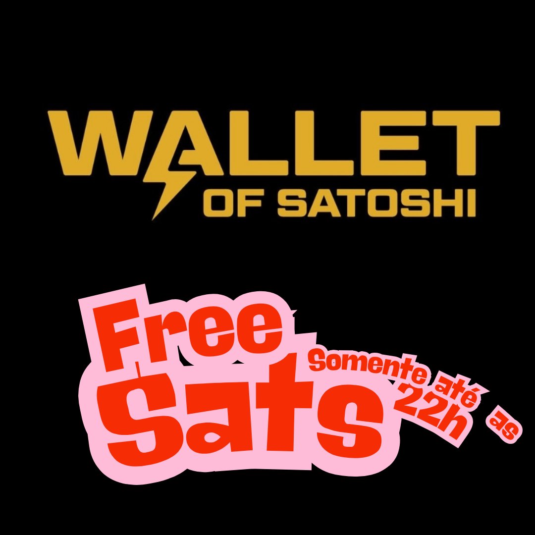 SATS FREE!! 

Envie seu LNadress abaixo, siga e compartilhe para receber uns satoshis e aprender.  

(Como encontrar seu LNadress: clique em receber, depois no trovãozinho e depois no endereço em amarelo que parece um email no meio da tela ###@walletofsatoshi.com)