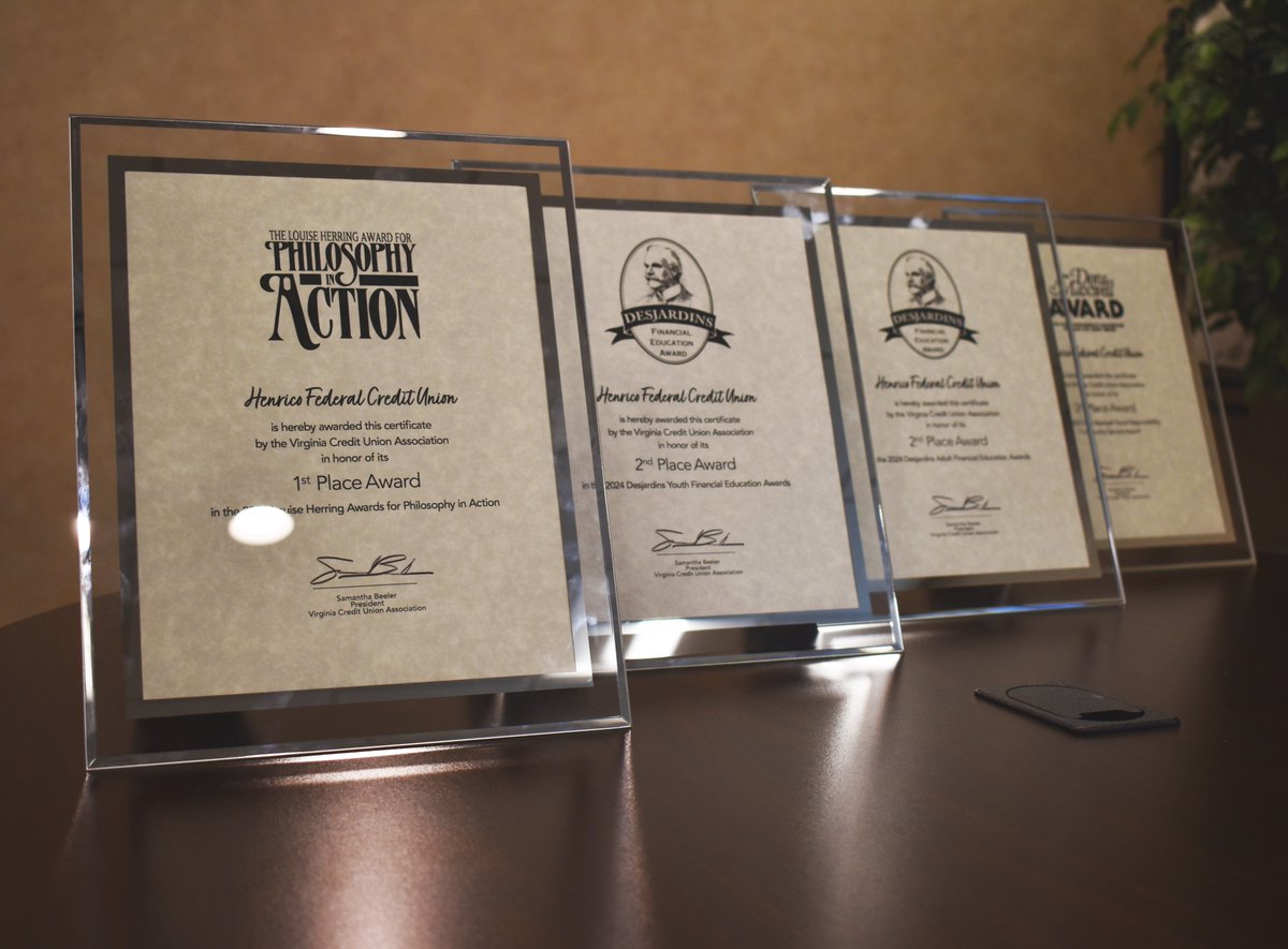 The League of Credit Unions and Affiliates has honored us with 4 awards for our community efforts in 2024.
· 1st Place for the Philosophy in Action Award
· 2nd Place for Youth and Adult Financial Education Awards
· 3rd Place for the Social Responsibility &amp; Community Service Award