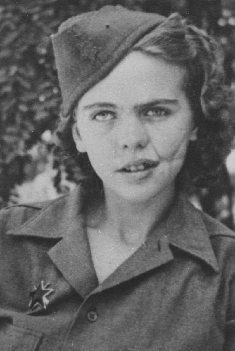 Slovenian Albina Mali-Hočevar was a resistance fighter &amp; nurse during WW2, fighting to liberate Yugoslavia from 1941, &amp; caring for the wounded.
Born Sept 1925, at 16 years old, when Germany invaded Yugoslavia in 1941, Albina joined the People’s Liberation Movement. #womenshistory
