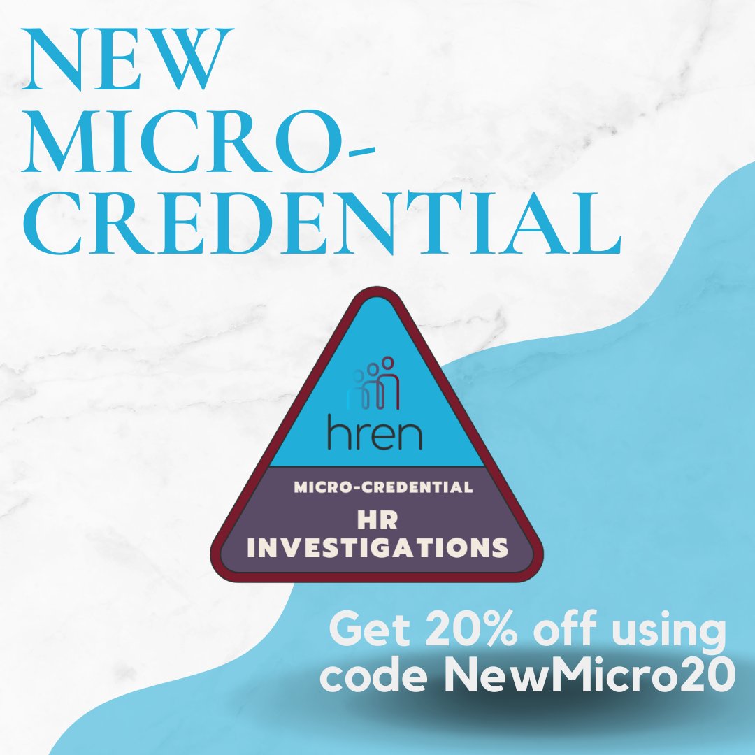 education_hr's tweet photo. Introducing our HR Investigations Micro-Credential Program—a learning experience designed for HR professionals aiming to strengthen their investigative skills and earn HRCI and SHRM recertification credits.

Use the code NewMicro20 to get 20% off: https://t.co/3w4tMw5wkr https://t.co/NEU0ije3xM