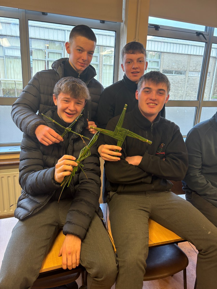St Brigid's Day on February 1 signals the beginning of Spring and an end to the darkness of winter, ushering in a new season of hope and growth on the land and the birth of animals on the farm and in the wild. Once made Fr Cooney OSA came and blessed the crosses.