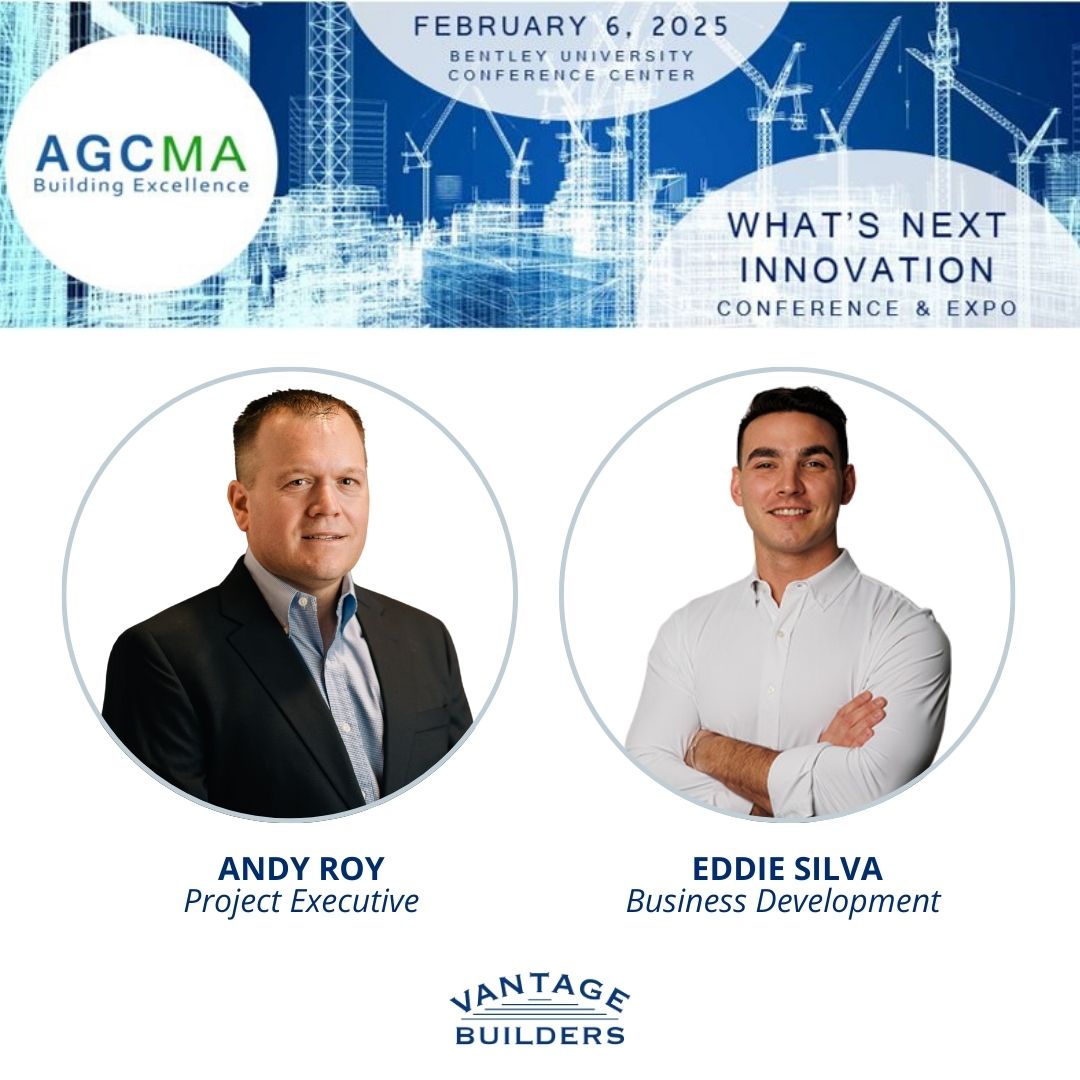 🚀 We're thrilled to be a lunch sponsor for the AGC MA’s “What’s Next Innovation Conference &amp; Expo” on February 6 at Bentley University! Andy Roy and Eddie Silva from the Vantage team will be attending.

Register now ➡️ members.agcmass.org/events/details…